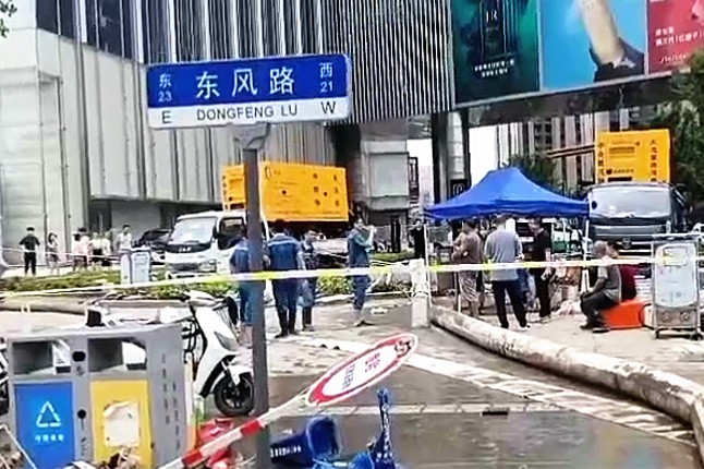 开云(中国)泵业排涝突击队在排涝现场